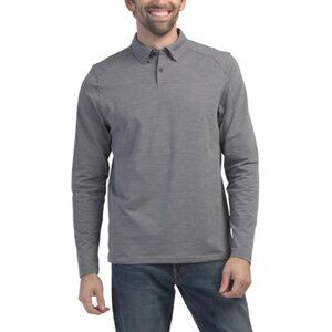 RHONE Men's NWOT Commuter® Long Sleeve Polo Asphalt Heather #102245 | Size M